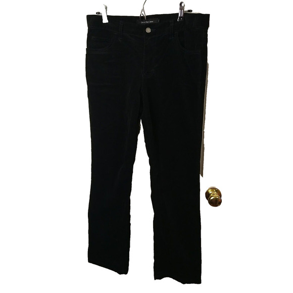 Calvin Klein Black Corduroy Boot Cut Pants - Picture 1 of 12